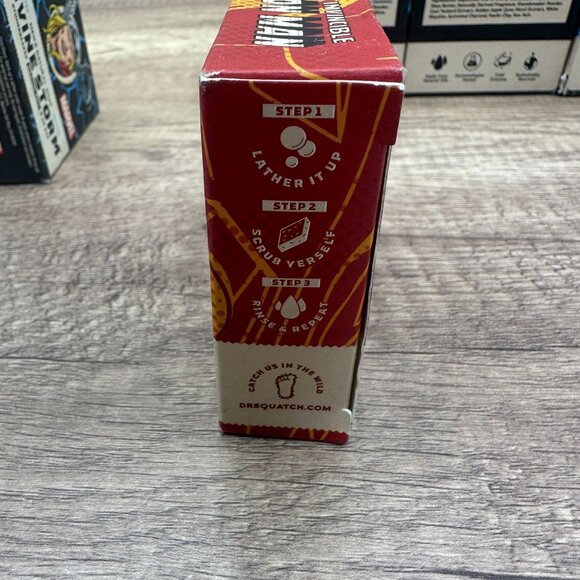 Lot Of 6 Dr Squatch Mens Soap Marvel Thor Divine Storm, Iron Man Stark Cleanse - Picture 12 of 15